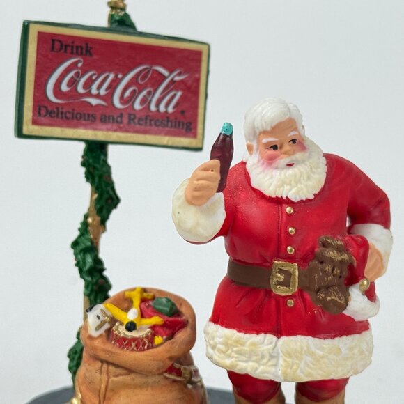 Coca-Cola Santa Claus Figurine Department 56 Village Decor 3" Without Box - Picture 7 of 9